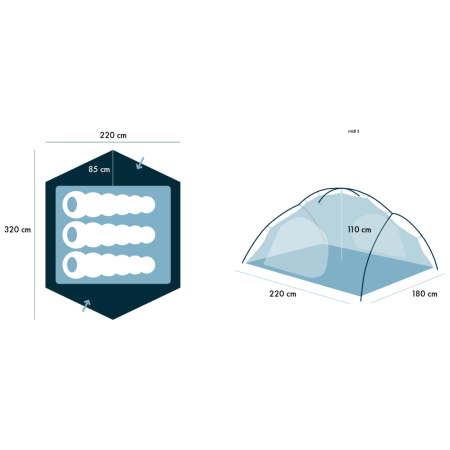 Tente de randonnée Warg Midi 3