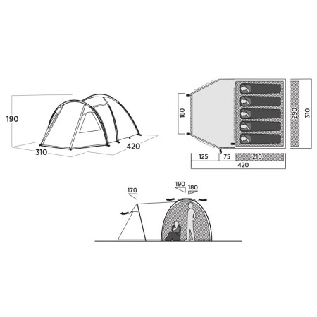 Tente de randonnée Easy Camp Kinn 5