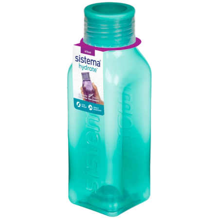 Bouteille Sistema Square 475ml vert foncé