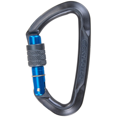 Mousqueton Skylotec Lime SG (screw gate) gris / bleu Anthracite/Blue