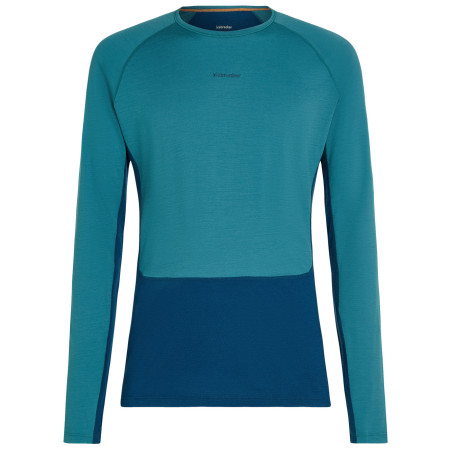 T-shirt fonctionnel homme Icebreaker Men Merino 200 ZoneKnit LS Crewe bleu / bleue claire Atlant/Topaz/Cb