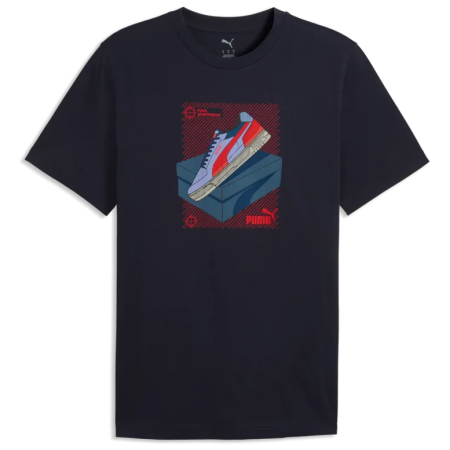 T-shirt homme Puma Graphic Tee bleu foncé New Navy