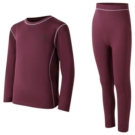 Ensemble fonctionnel enfant Dare 2b Pow II Baselayer Set Huckleberry rouge foncé Huckleberry