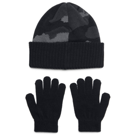 Bonnet Under Armour B Beanie/Glove Combo Black