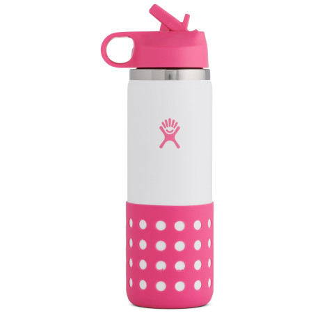 Bouteille enfant Hydro Flask Kids Wide Mouth 20 oz Straw Lid/Boot rose Punch
