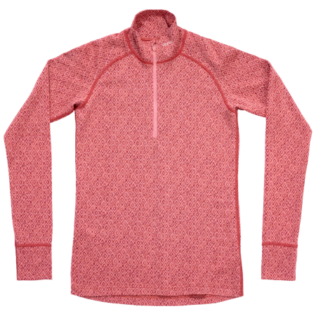 T-shirt fonctionnel femme Devold Signature Silk 230 Zip Wmn rose Apricot