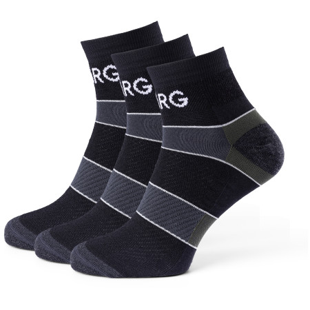 Chaussettes homme Warg Trail Low Wool 3-pack noir/vert BlackSedoZelenaBila