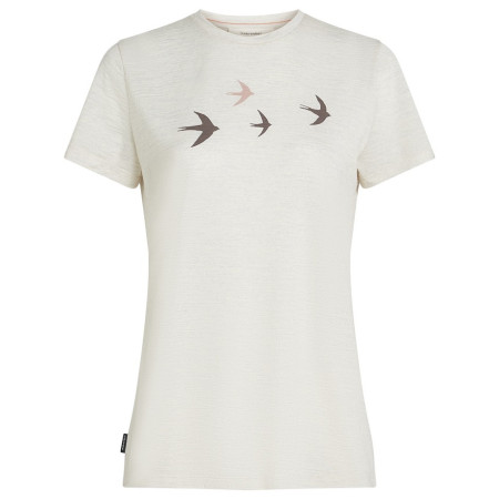 T-shirt femme Icebreaker Women Merino 150 Tech Lite SS Tee Bird Transit blanc Ecru HTHR