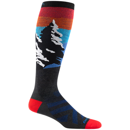 Mi-bas homme Darn Tough Solstice Otc Lightweight bleu / rouge charcoal