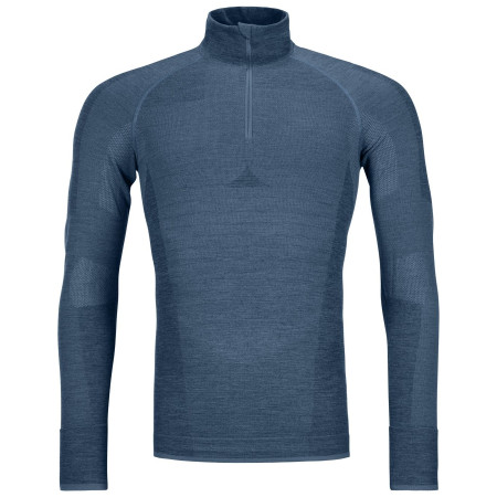 T-shirt fonctionnel homme Ortovox 230 Competition Zip Neck M bleue petrol blue