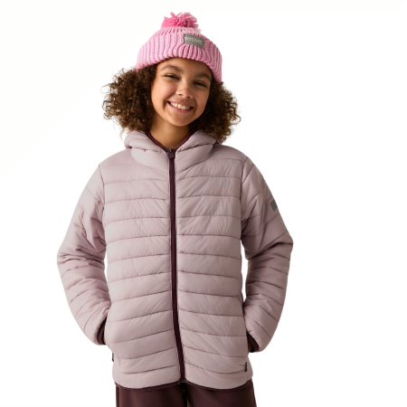 Veste d'hiver enfants Regatta Junior Hooded Marizion Powder Lilac rose clair Powder Lilac