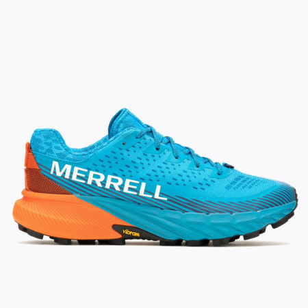 Chaussures de running hommes Merrell Agility Peak 5 bleu / orange tahoe/tangerine