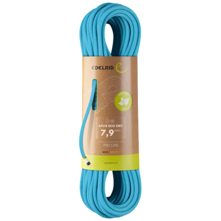 Corde Edelrid Apus Eco Dry 7,9mm 60m bleu clair 329 icemint