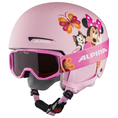 Ensemble casque et lunettes Alpina Zupo Disney set rose růžová