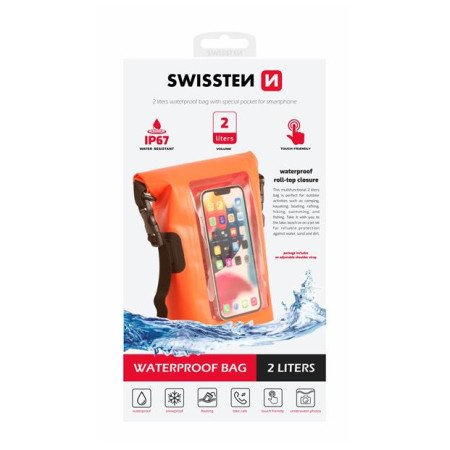 Étui étanche Swissten WATERPROOF ORANŽOVÉ (2L)