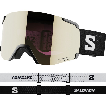 Masques ski Salomon S/View Sigma noir / blanc Black/White