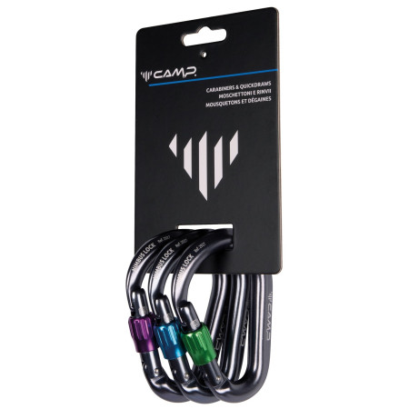 Set de mousquetons Camp Nimbus Lock 3 Pack gris