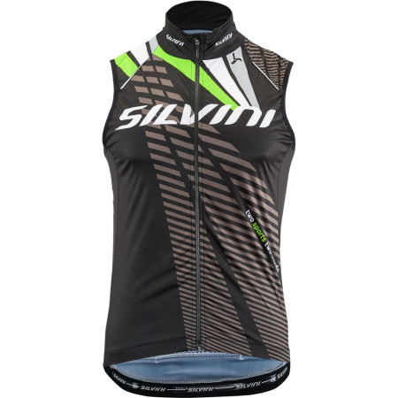 Gilets cyclisme homme Silvini Team noir/vert Blackgreen