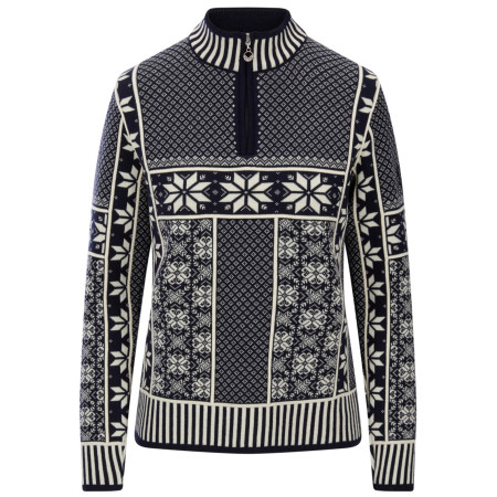 Pull femme Dale of Norway Vardåsen Fem Sweater bleu foncé/blanc Marine Offwhite