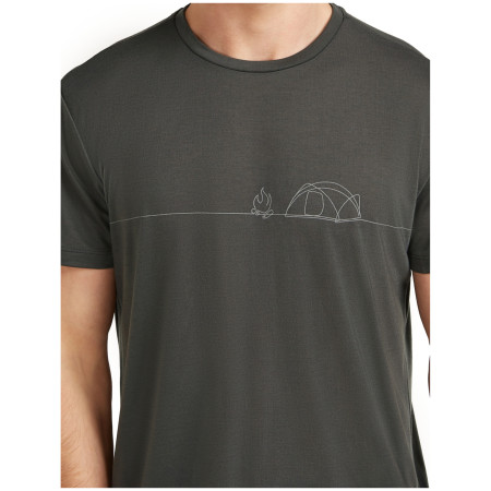 T-shirt fonctionnel homme Icebreaker Merino Blend Core SS Tee Single Line Camp