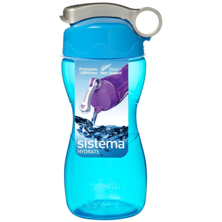 Bouteille Sistema HourGlass Bottle 475ml bleue
