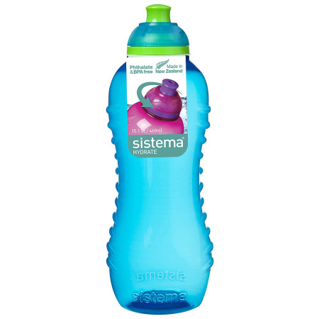 Bouteille Sistema Squeeze Bottle 460ml bleue