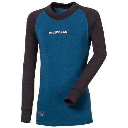 T-shirt fonctionnel enfant Progress DT CC NDRD 26DG bleue / noir Anthracite/Petrol