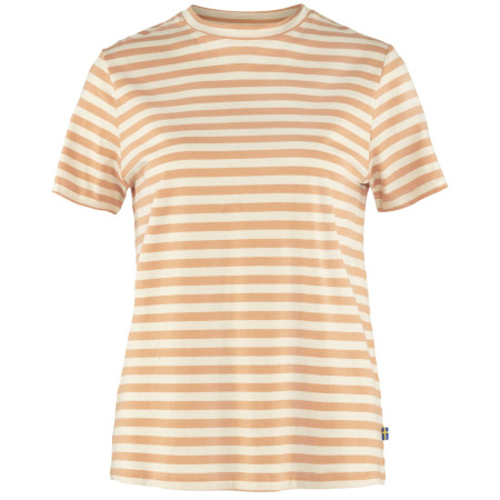 T-shirt femme Fjällräven Striped T-shirt W jaune / blanc Landsort Pink-Chalk White