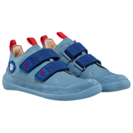 Chaussures enfant Affenzahn Sneaker Leather Buddy bleu Shark