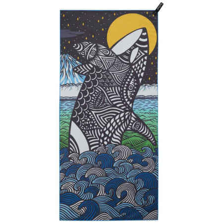 Serviette sechage rapide PackTowl Personal Body gris / bleu Orca