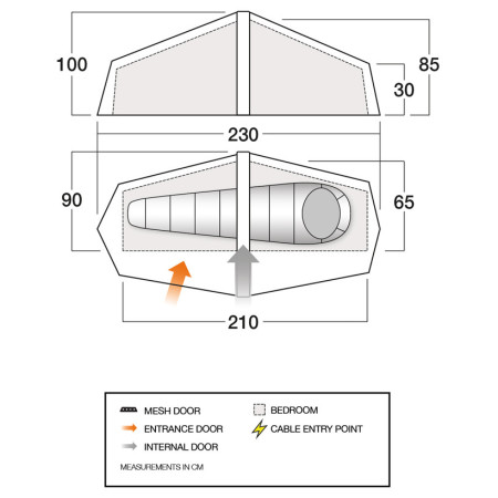 Tente ultra-légère 1 personne Force Ten Helium UL 1 Air