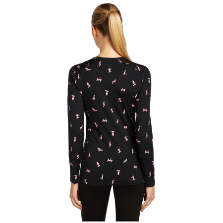 T-shirt fonctionnel femme Icebreaker Women Merino 200 Oasis LS Crewe Snow Day