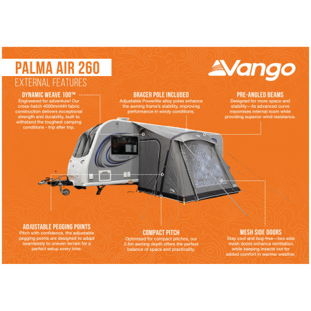 Auvent de caravane Vango Palma Air 260