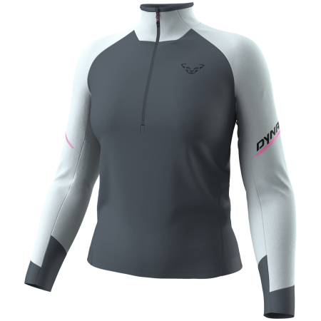 T-shirt fonctionnel femme Dynafit Alpine L/S 1/2 Zip Tee W bleu 3181 - cloud blue/0720