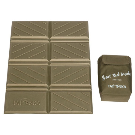 Coussin de siège de randonnée Tatonka Foldable Seat Mat 26 X 34Cm vert olive