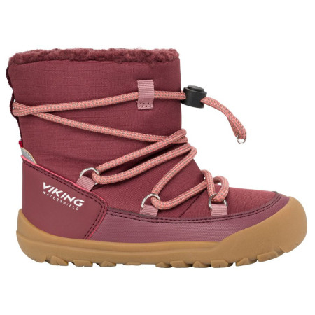 Bottes d'hiver enfant Viking Outdoor Footwear Birch Barefoot Warm WP Pull-on Wine