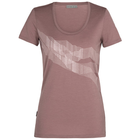 T-shirt femme Icebreaker W Tech Lite SS Scoop St Anton rose Suede