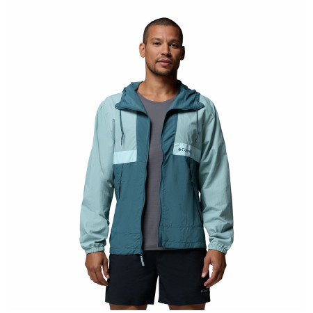 Veste homme Columbia Spire Valley™ Hooded Windbreaker bleu clair Crushed Blue, Everblue, Marine Light