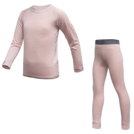 Sous-vêtements fonctionnels enfant Sensor Merino Air Set Dusty Pink rose clair Dusty Pink