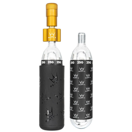 Pompe Peaty´s Holeshot Co2 Pumpa + Bombičky 2 Ks - Mtb jaune Bourbon