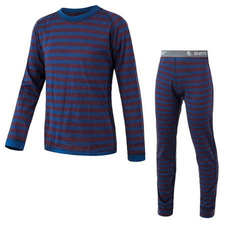 Sous-vêtements fonctionnels enfant Sensor Merino Air Set bleue / rouge