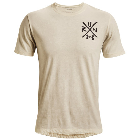 T-shirt homme Under Armour Destroy All Miles Tee blanc Stone / Jet Gray / Cerulean