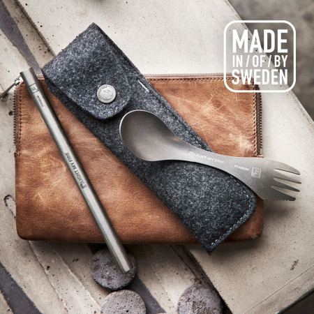 Couverts Light My Fire Spork´n Straw Kit Titanium