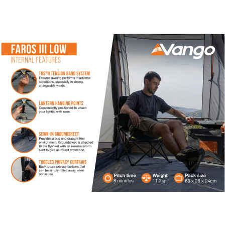 Tente caravane Vango Faros III Low