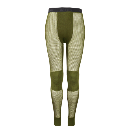 Pantalon sous-vêtement homme Brynje of Norway Tactical Wool Thermo Longs vert Olive Green