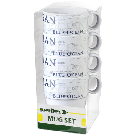 Set de tasses Brunner Mug Set Blue Ocean blanc / noir