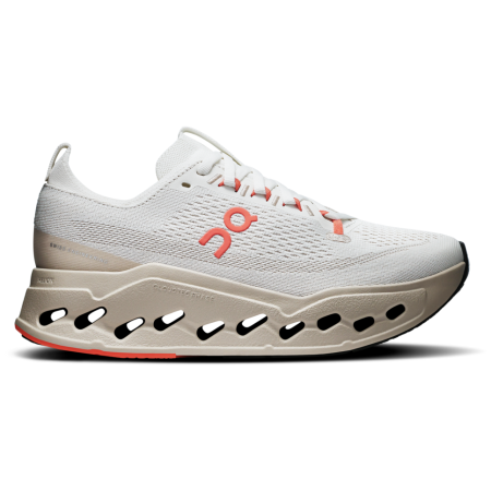Chaussures running femme On Running Cloudsurfer Max beige / rouge Ivory/Salmon