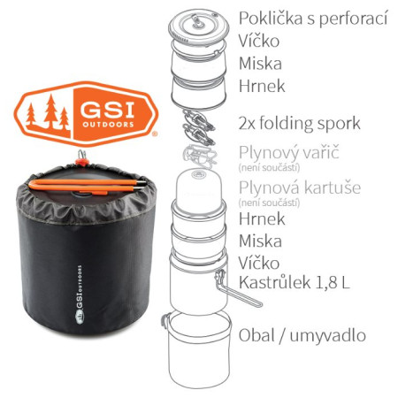 Set de vaisselle GSI Outdoors Halulite Dualist