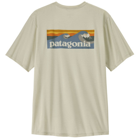 T-shirt homme Patagonia Men's Capilene Cool Daily Shirt - Boardshort Logo beige Dyno White