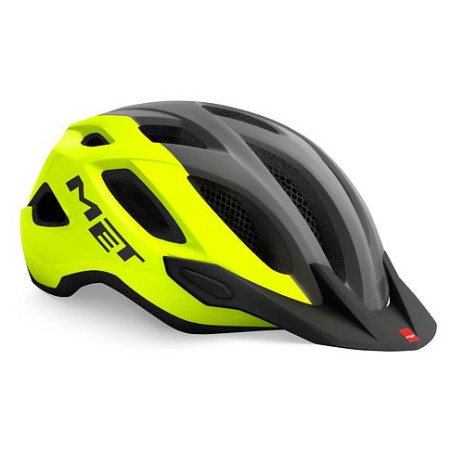 Casque vélo MET Crossover Reflex gris / jaune